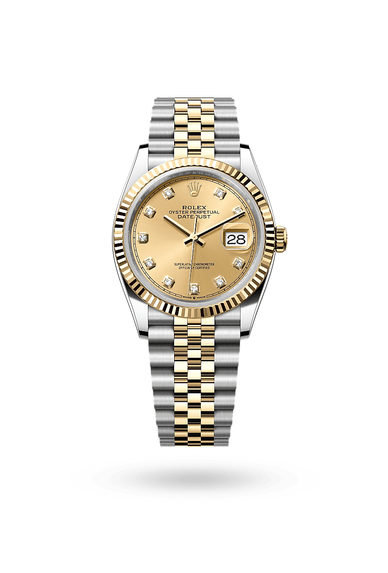 Rolex Datejust 36 - Oyster, 36 mm, Oystersteel and yellow gold