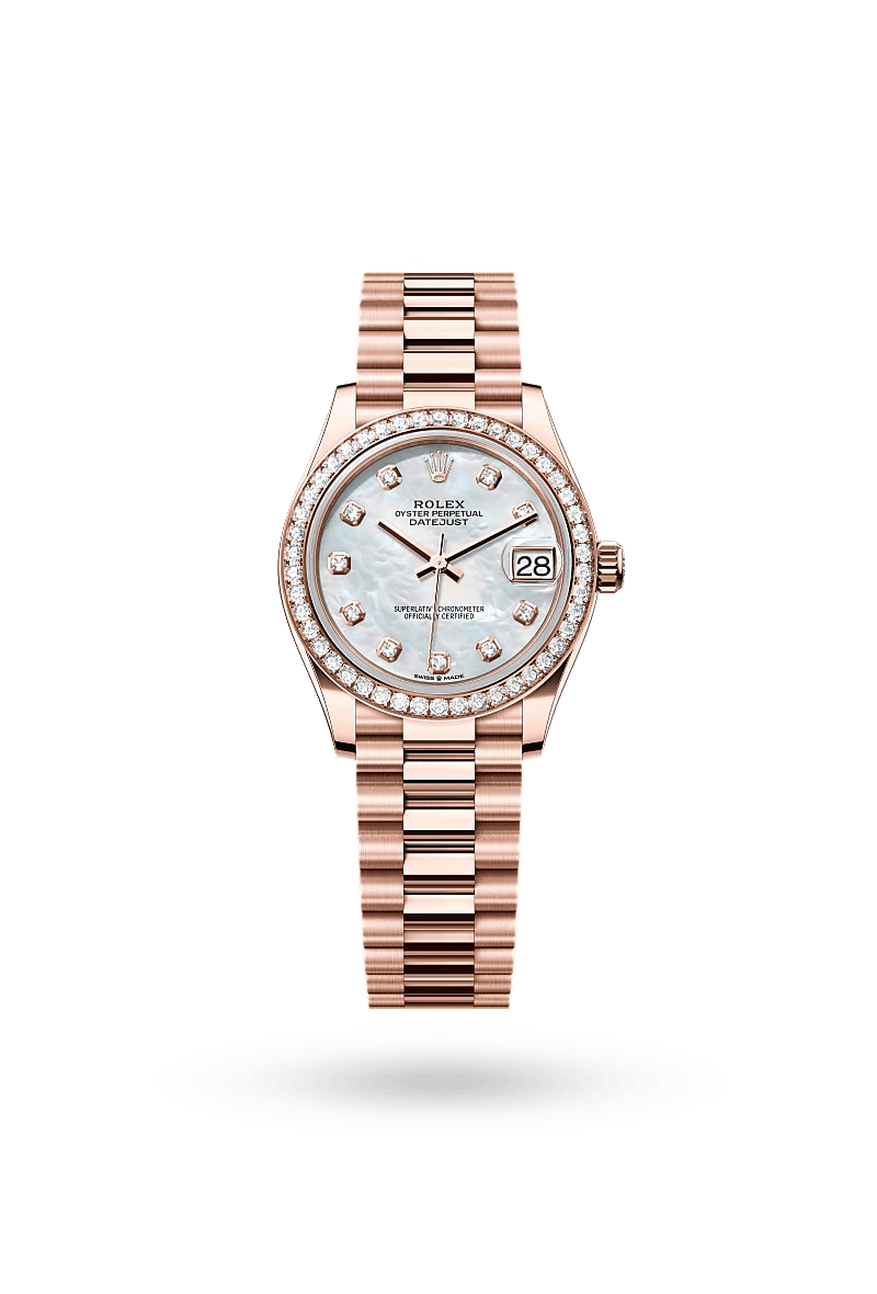 Rolex Datejust 31 - Oyster, 31 mm, Everose gold and diamonds