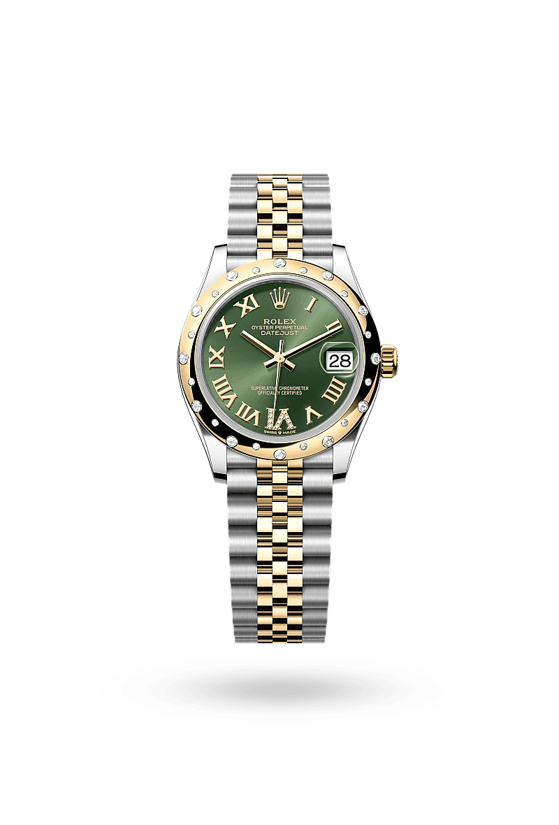 Rolex Datejust 31 - Oyster, 31 mm, Oystersteel, yellow gold and diamonds