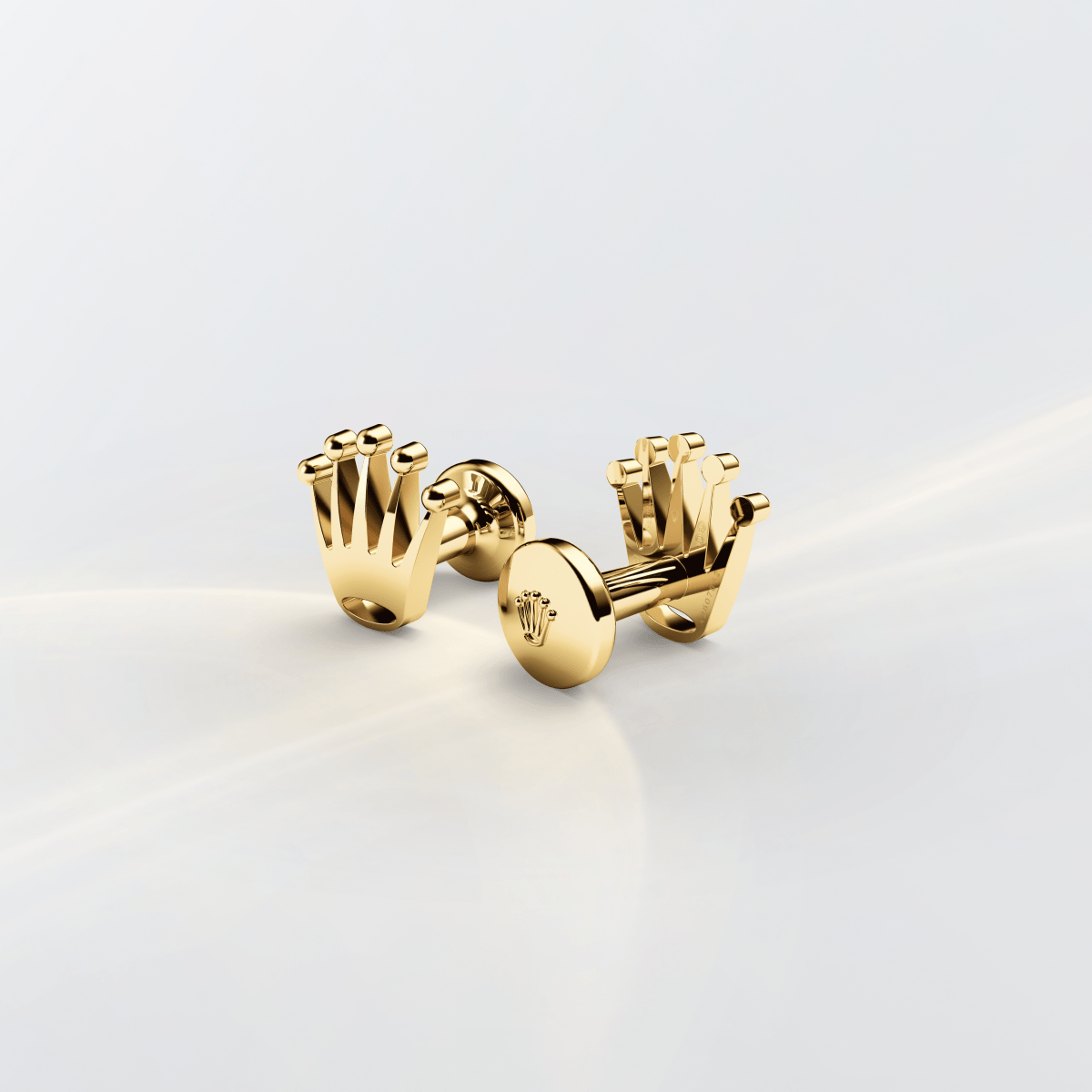 'Crown' cufflinks — Yellow gold