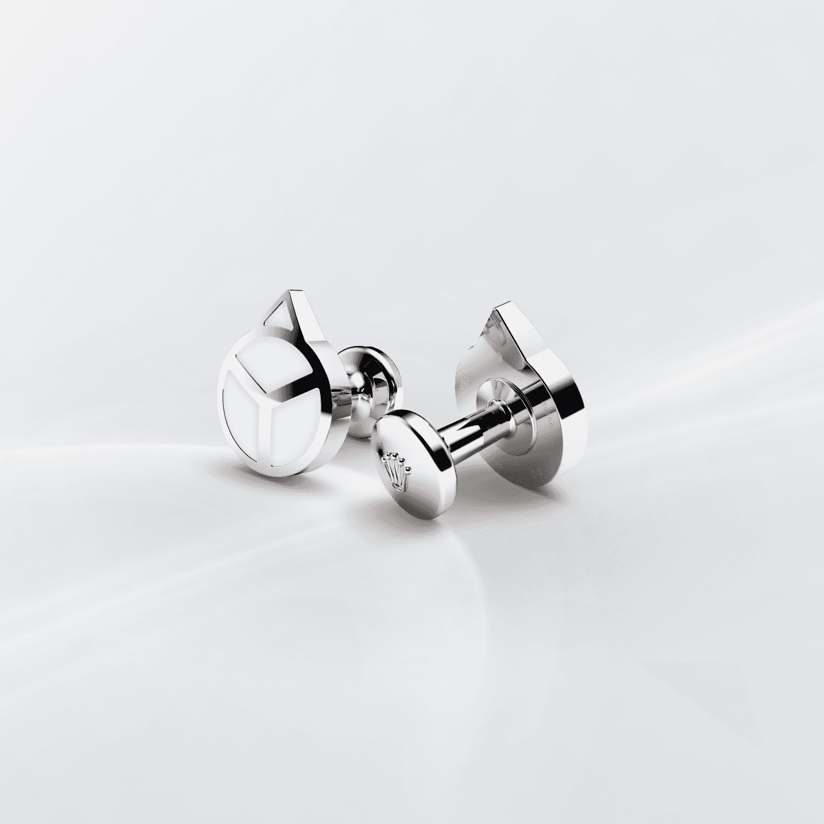 Rolex Hand cufflinks in white gold