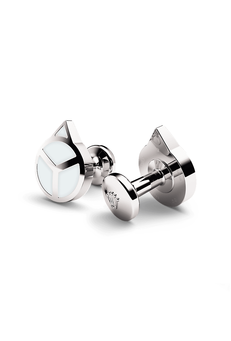 Rolex Hand cufflinks in white gold