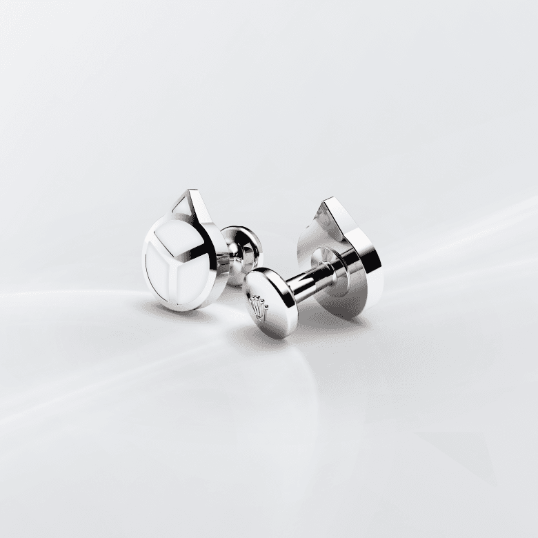 Rolex Hand cufflinks in white gold