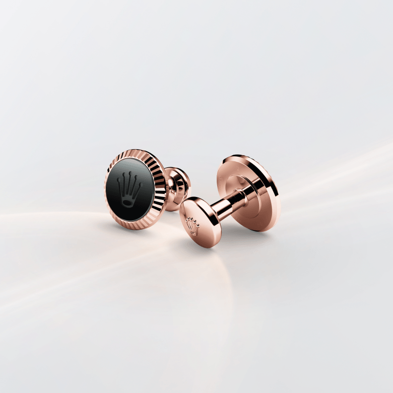 'Fluted' cufflinks — Everose gold