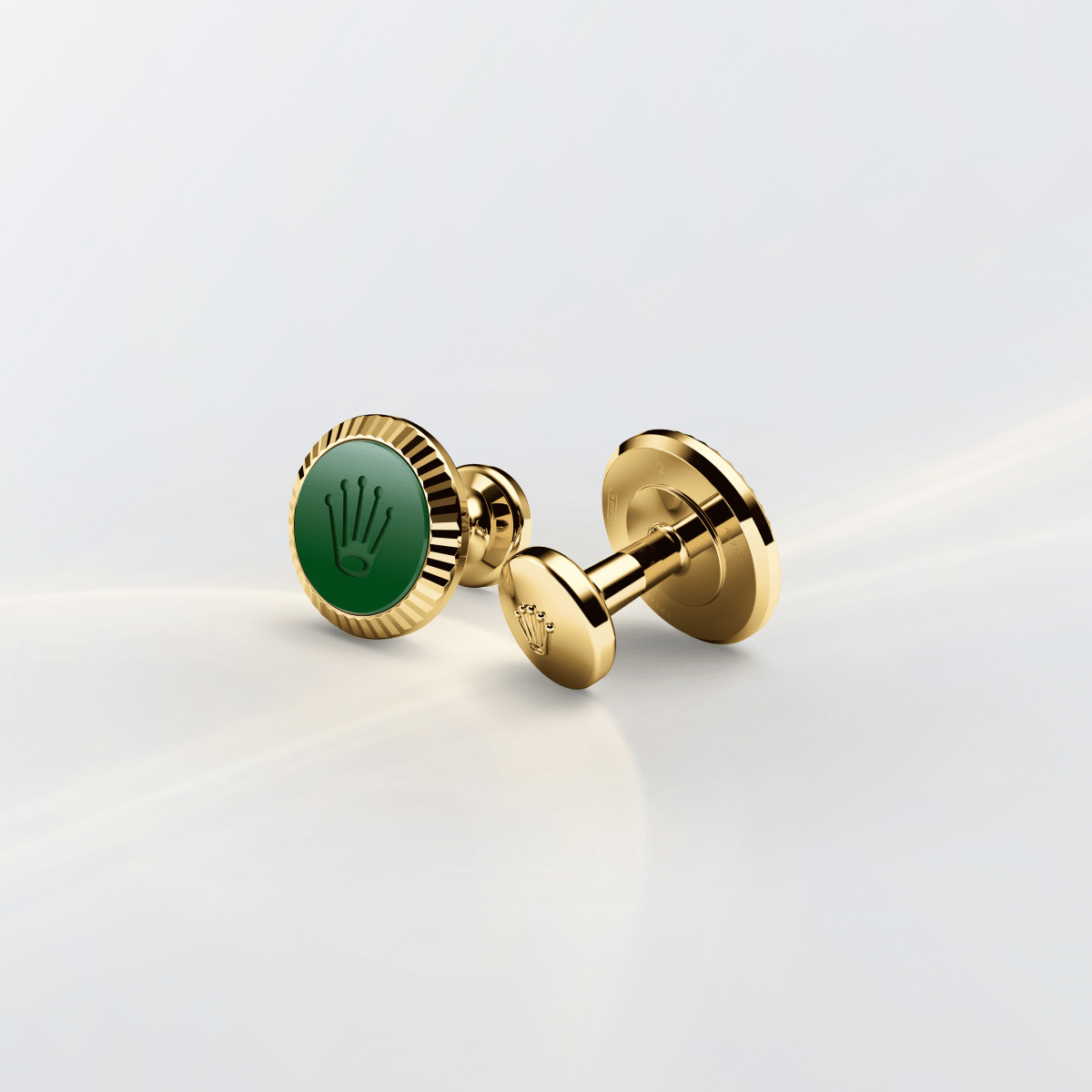 'Fluted' cufflinks — Yellow gold