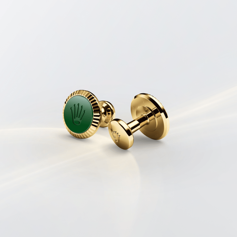 'Fluted' cufflinks — Yellow gold