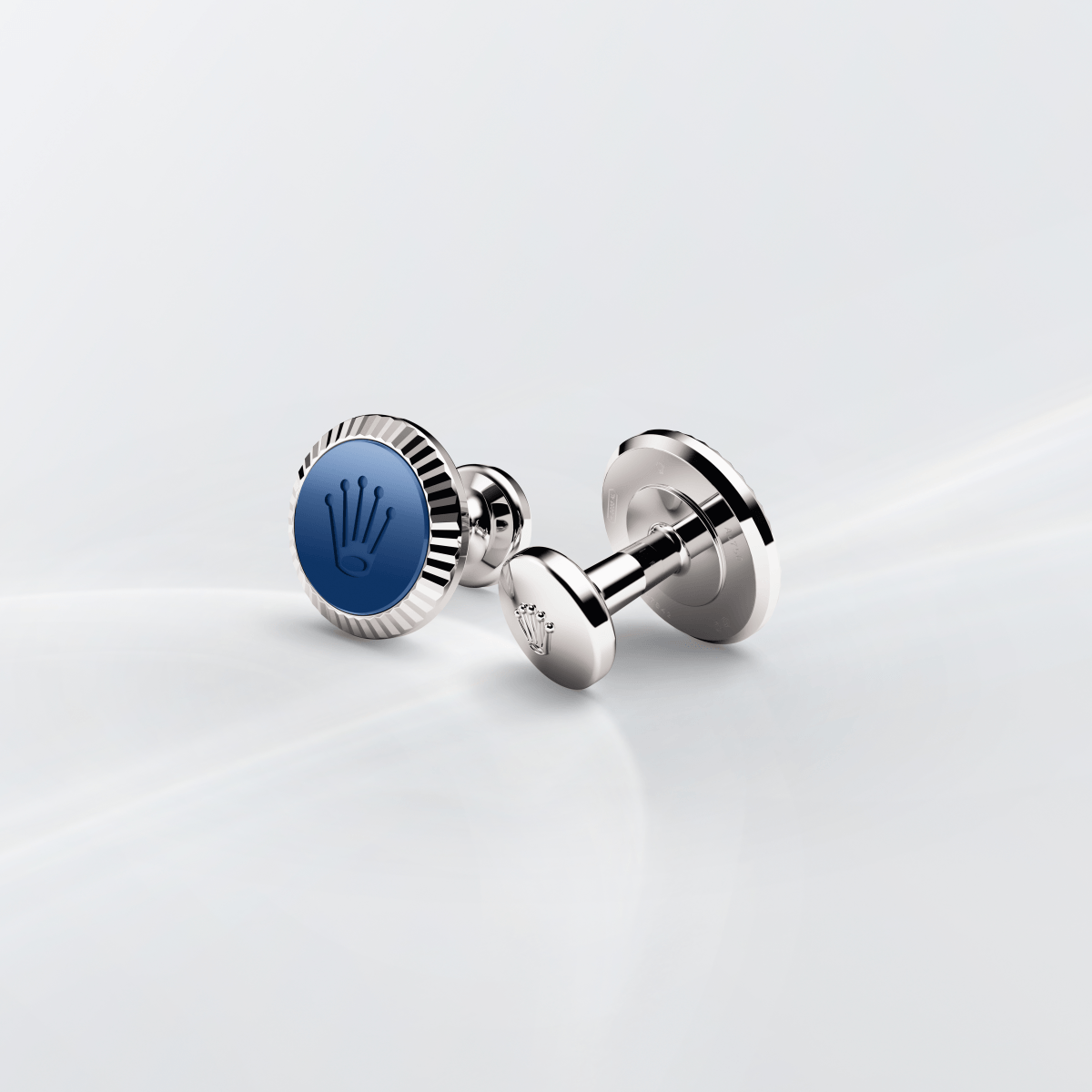 'Fluted' cufflinks — White gold