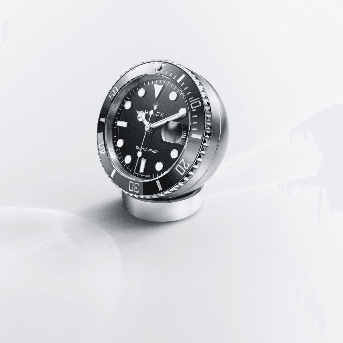 Rolex Submariner Date desk clock close-up