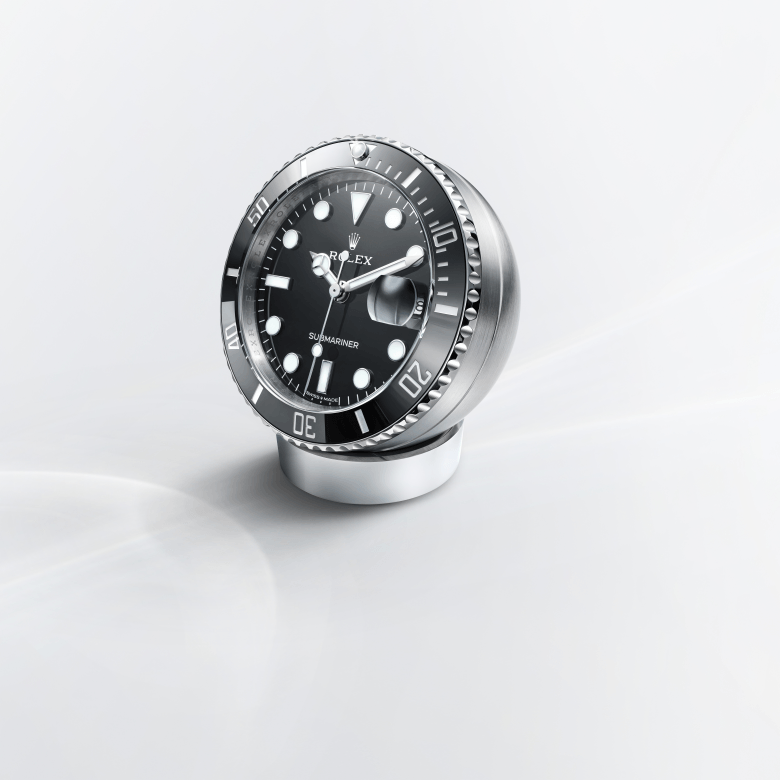 Submariner Date desk clock — Stainless steel