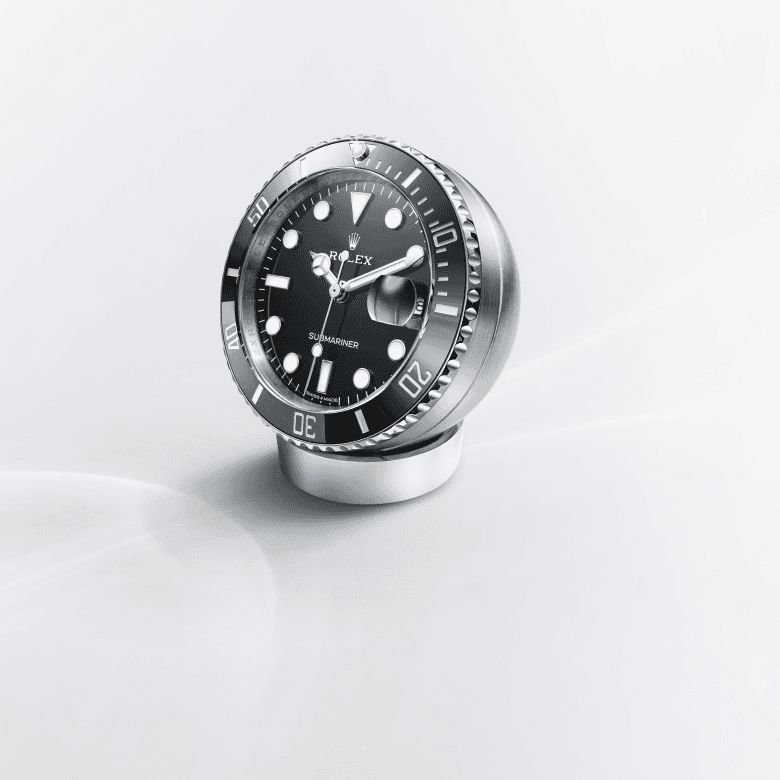 Rolex Submariner Date desk clock close-up