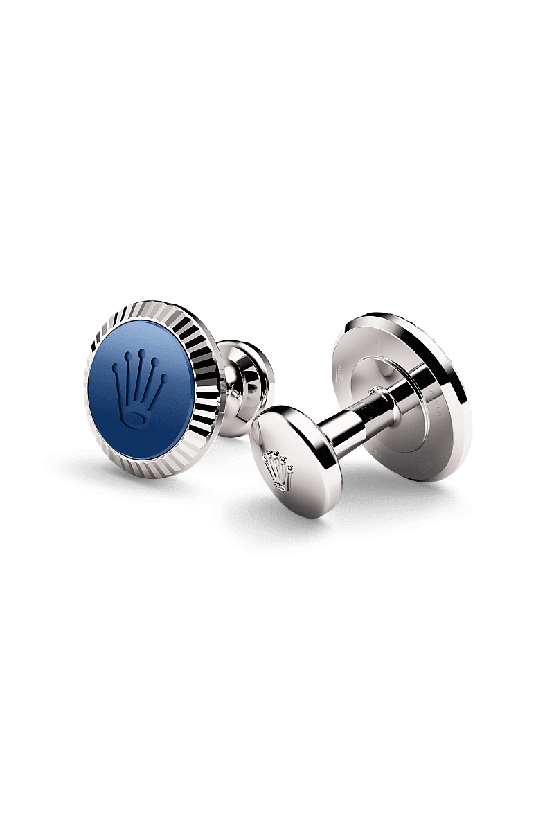 Rolex Crown cufflinks White gold and ceramic